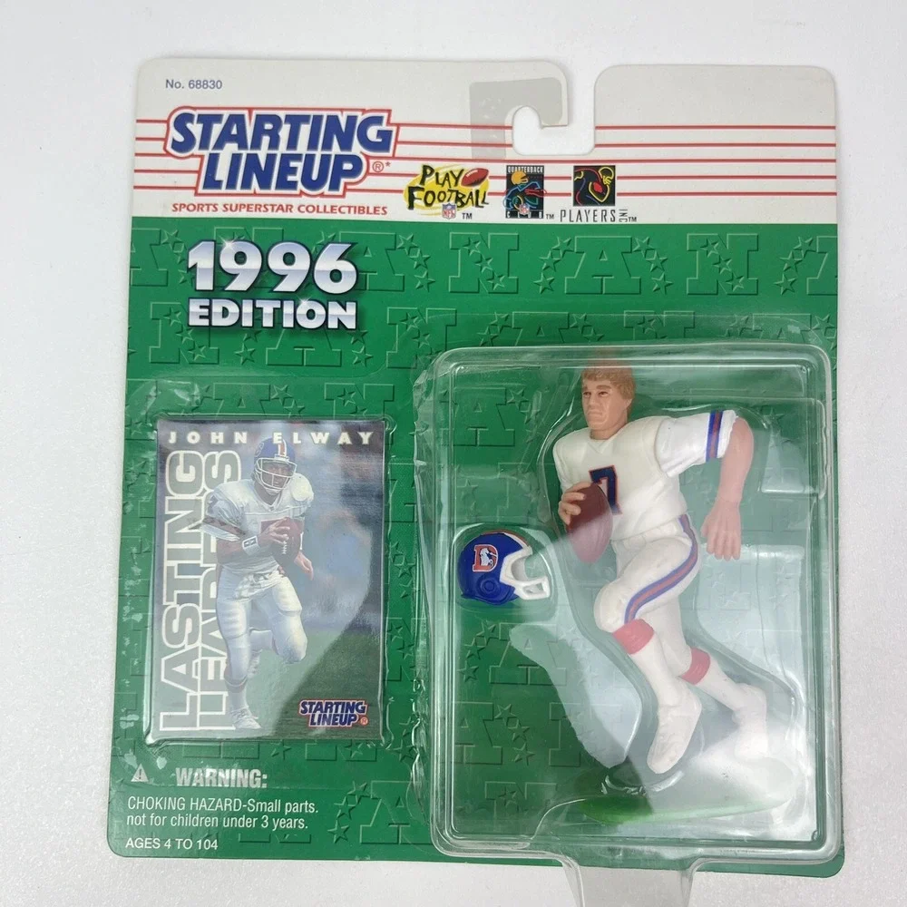 1996 Starting Lineup JOHN ELWAY Figure and Card Denver Broncos